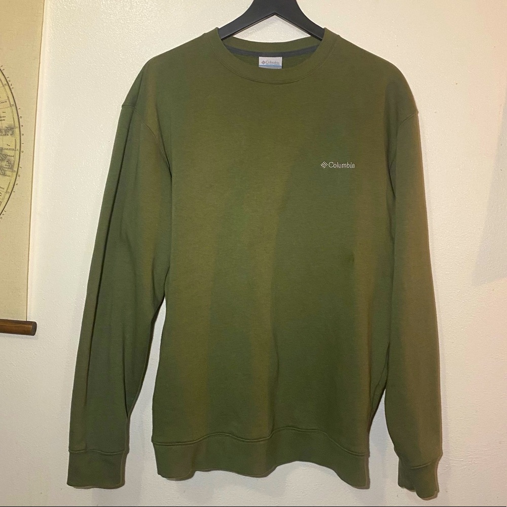 Columbia Dark Forest Green Long-sleeve Sweatshirt Size Large